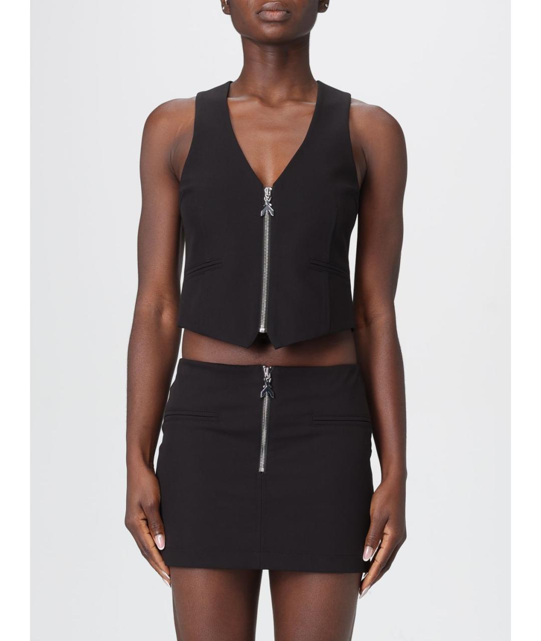 PATRIZIA PEPE Черный полиэстеровый жилет, фото 5