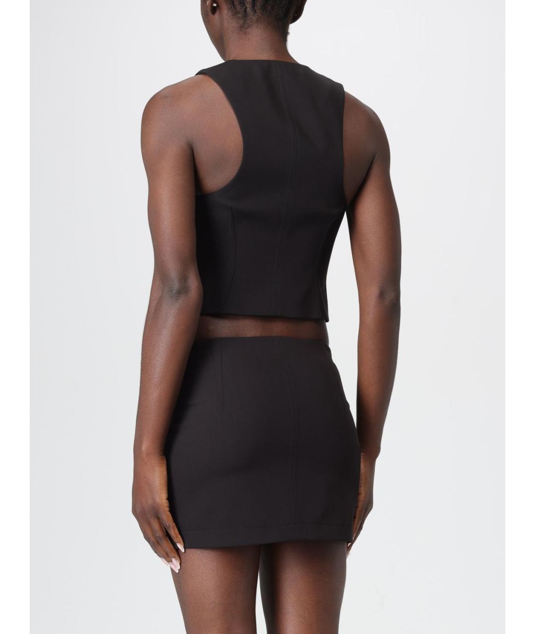 PATRIZIA PEPE Черный полиэстеровый жилет, фото 3