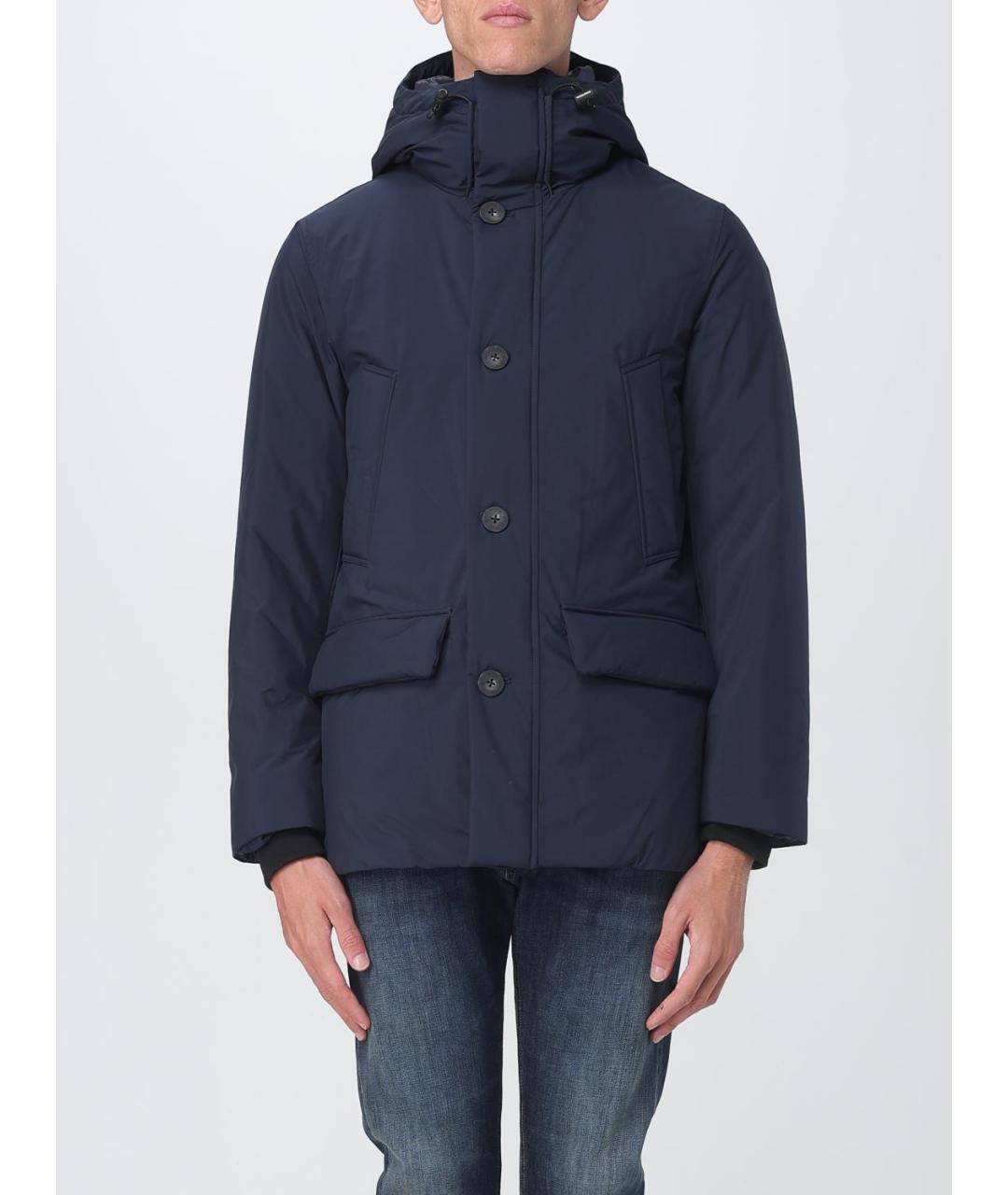 WOOLRICH Синяя полиэстеровая куртка, фото 5