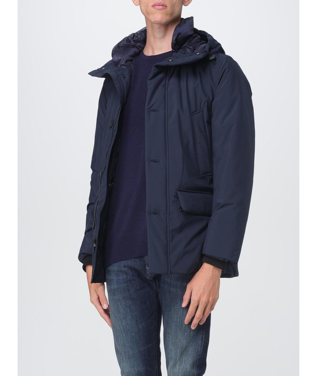 WOOLRICH Синяя полиэстеровая куртка, фото 3