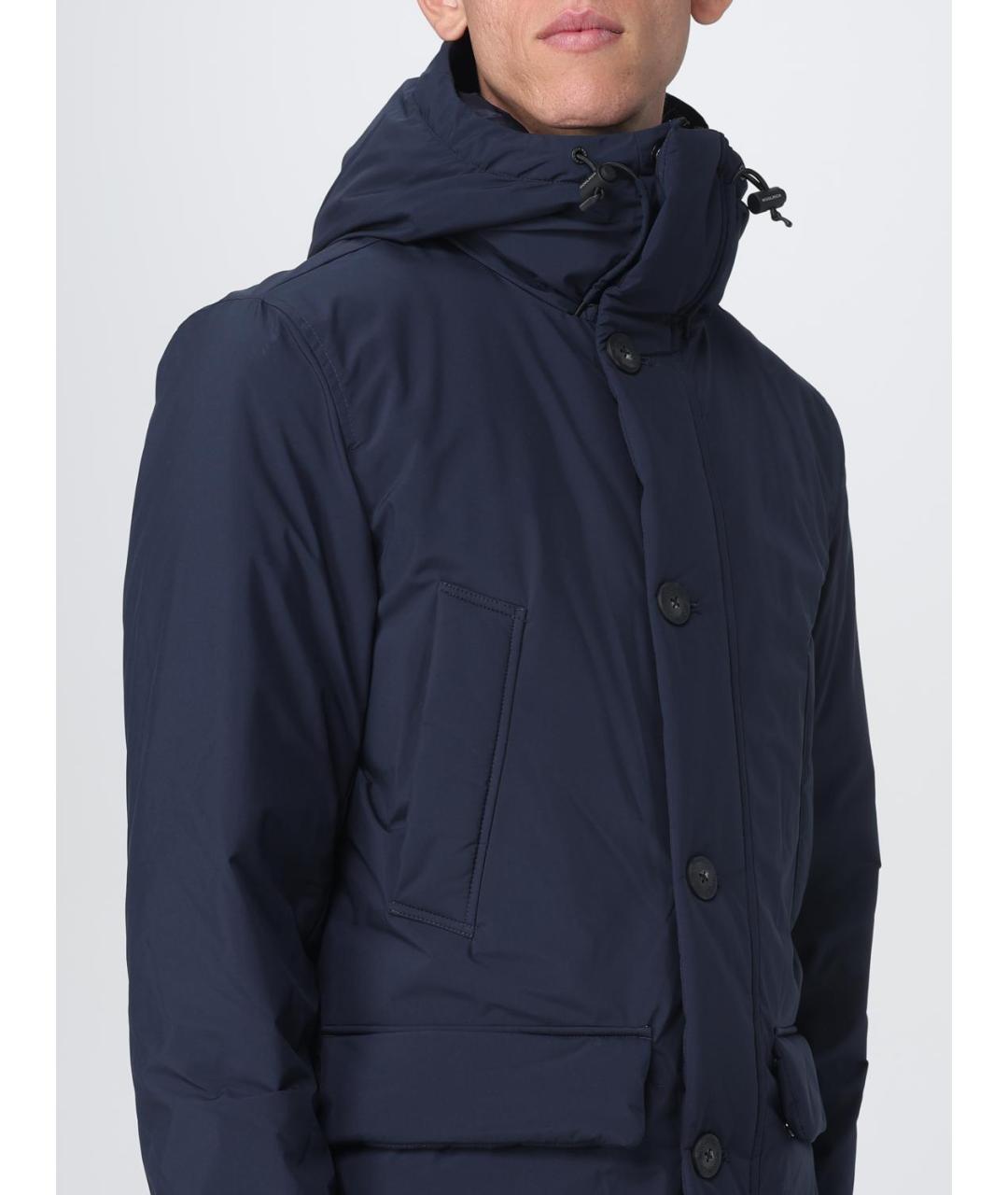 WOOLRICH Синяя полиэстеровая куртка, фото 4