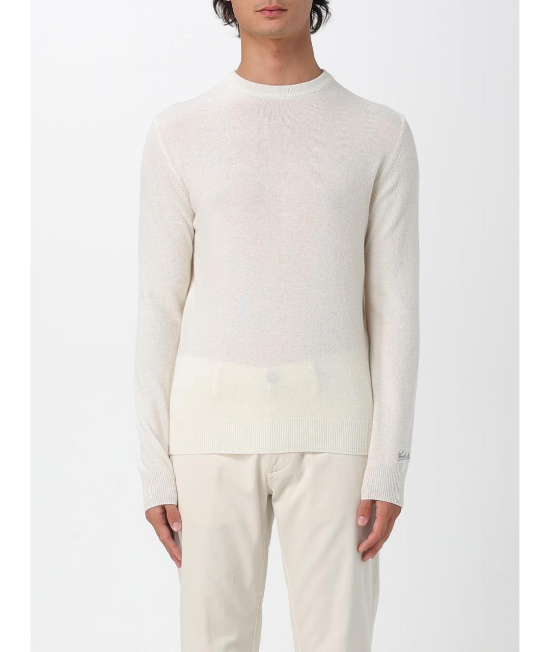 WOOLRICH Бежевый шерстяной джемпер / свитер, фото 4