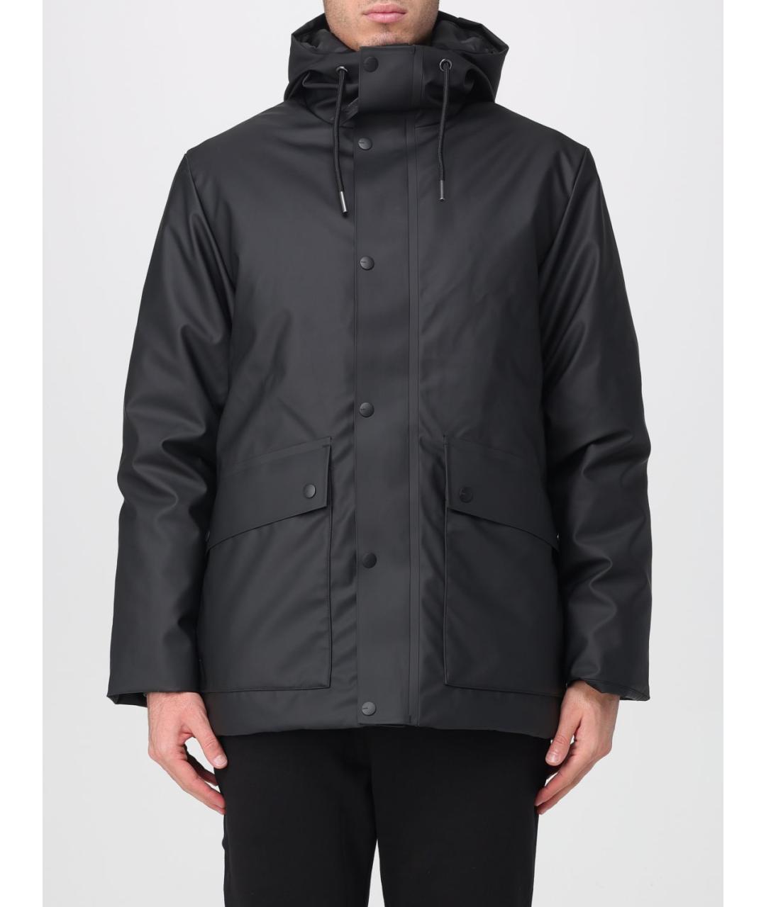 RAINS Черная полиэстеровая куртка, фото 2
