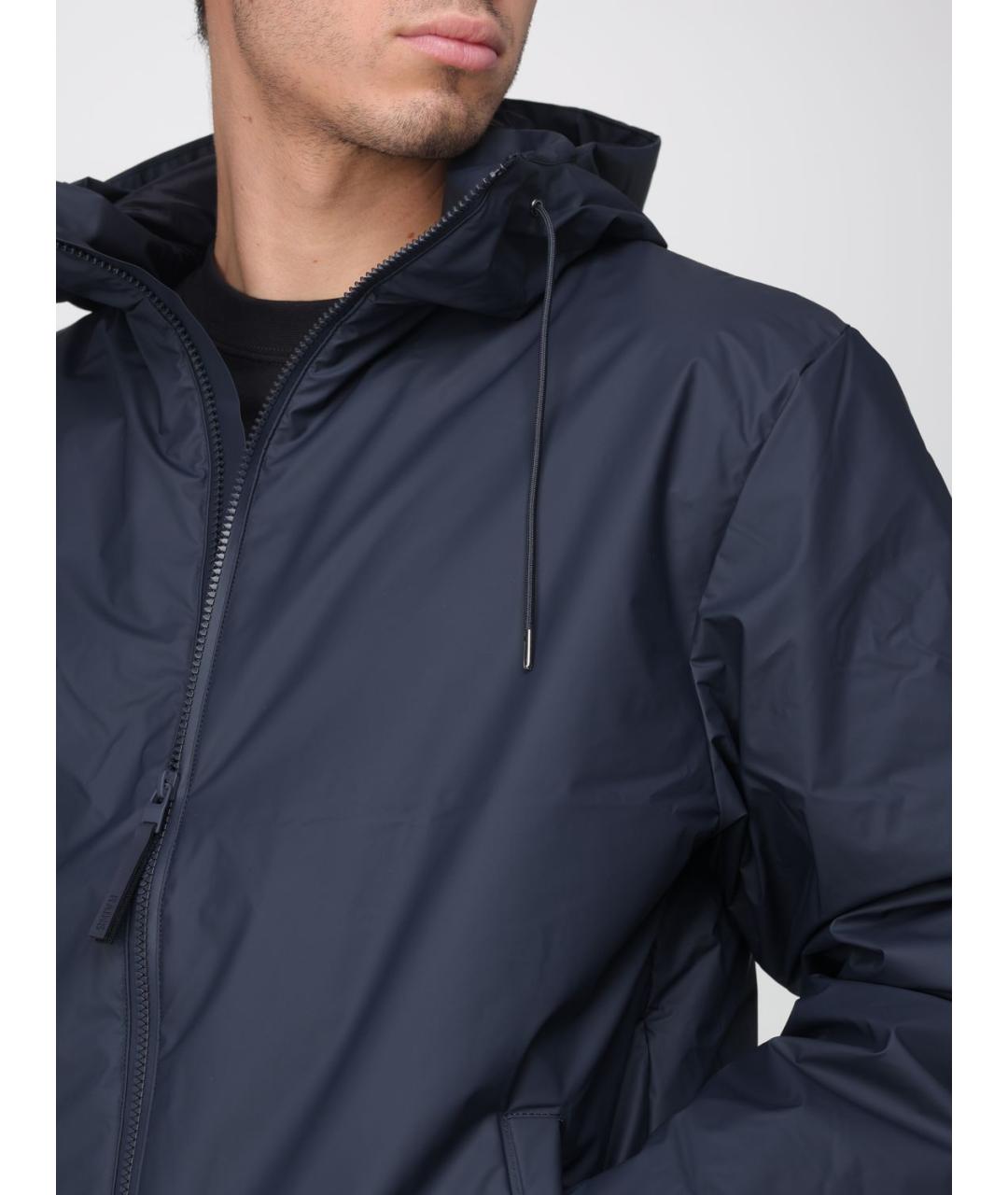 RAINS Синяя полиэстеровая куртка, фото 4