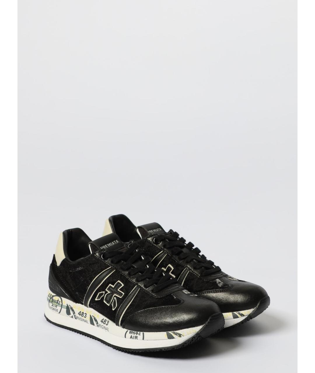 PREMIATA Черные кожаные кроссовки, фото 2