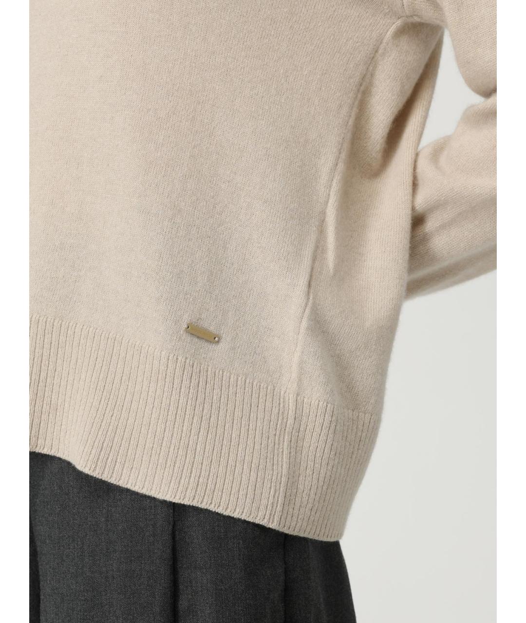 WOOLRICH Бежевый шерстяной джемпер / свитер, фото 3