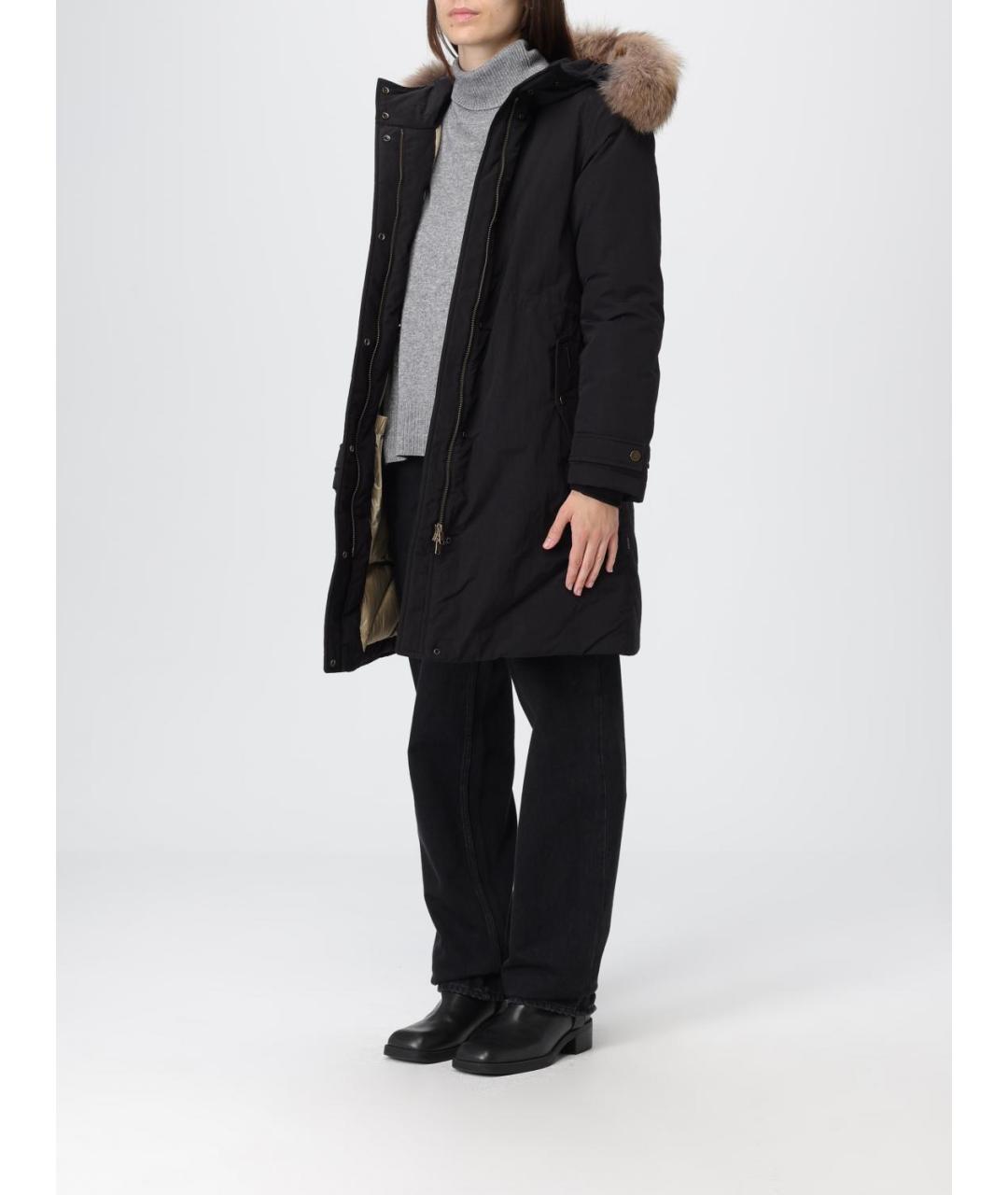 WOOLRICH Черная полиэстеровая парка, фото 4