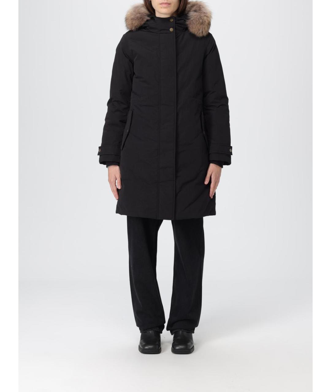 WOOLRICH Черная полиэстеровая парка, фото 2