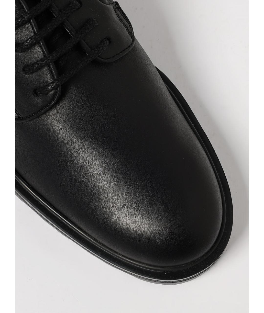 HOGAN Черные кожаные туфли, фото 4