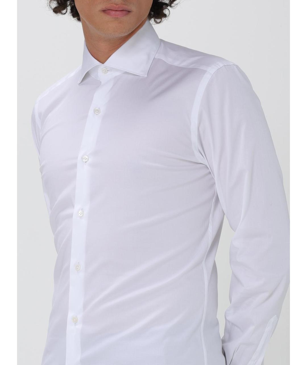 FAY Белая хлопковая классическая рубашка, фото 3