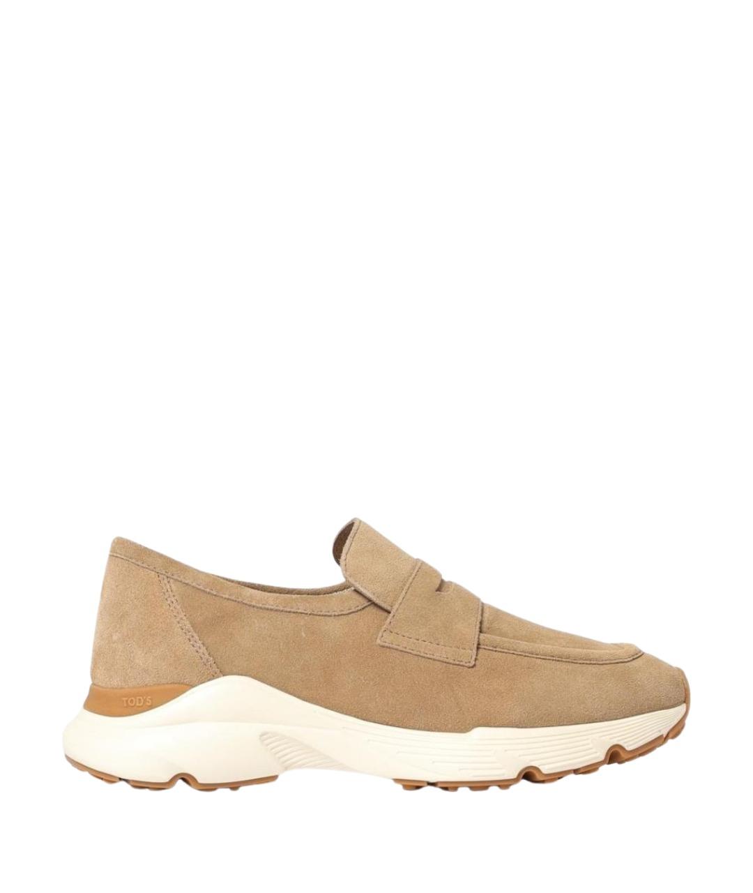 TOD'S Коричневые кожаные лоферы, фото 1