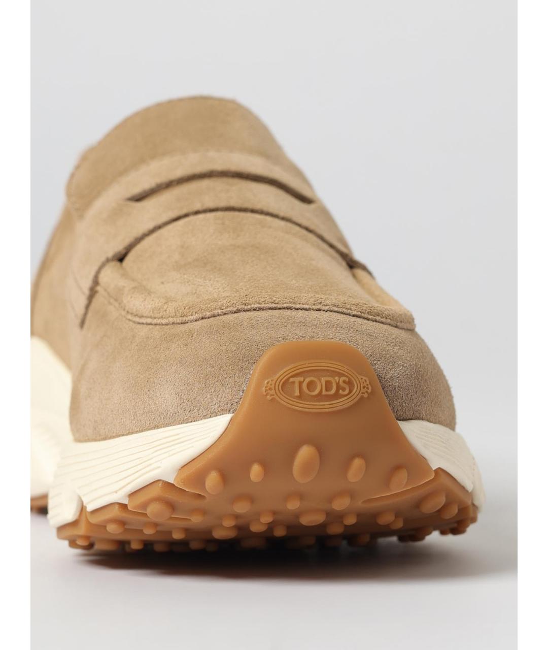 TOD'S Коричневые кожаные лоферы, фото 4