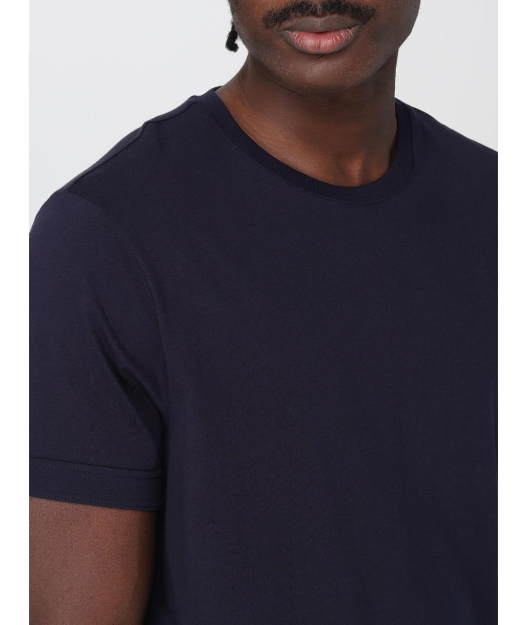 FAY Синяя хлопковая футболка, фото 3