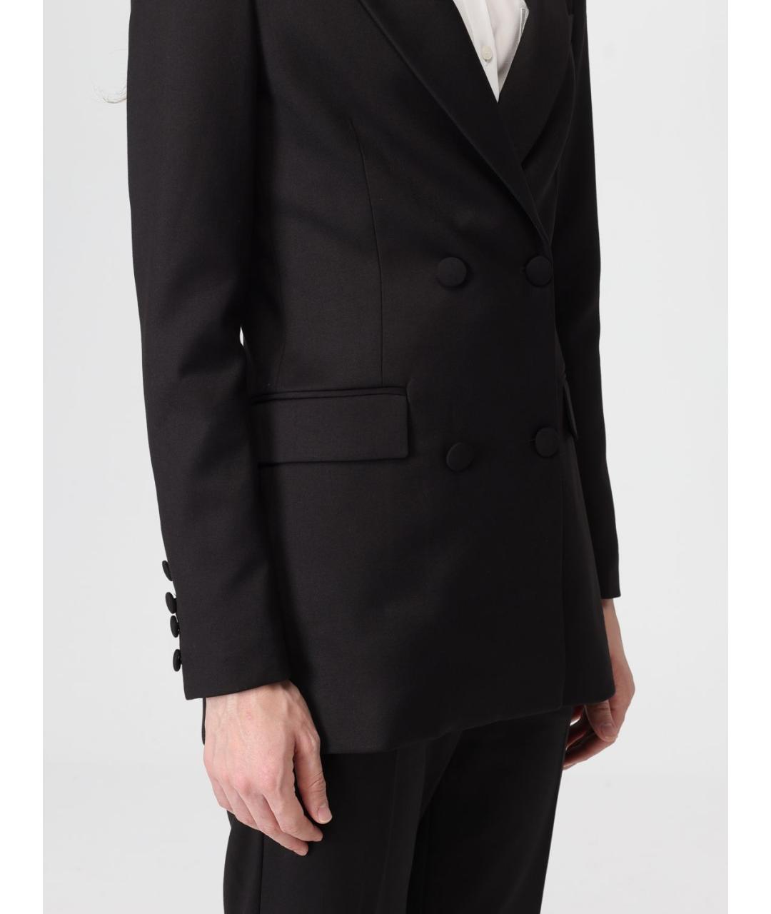 MAR DE MARGARITAS Черный вискозный жакет/пиджак, фото 4