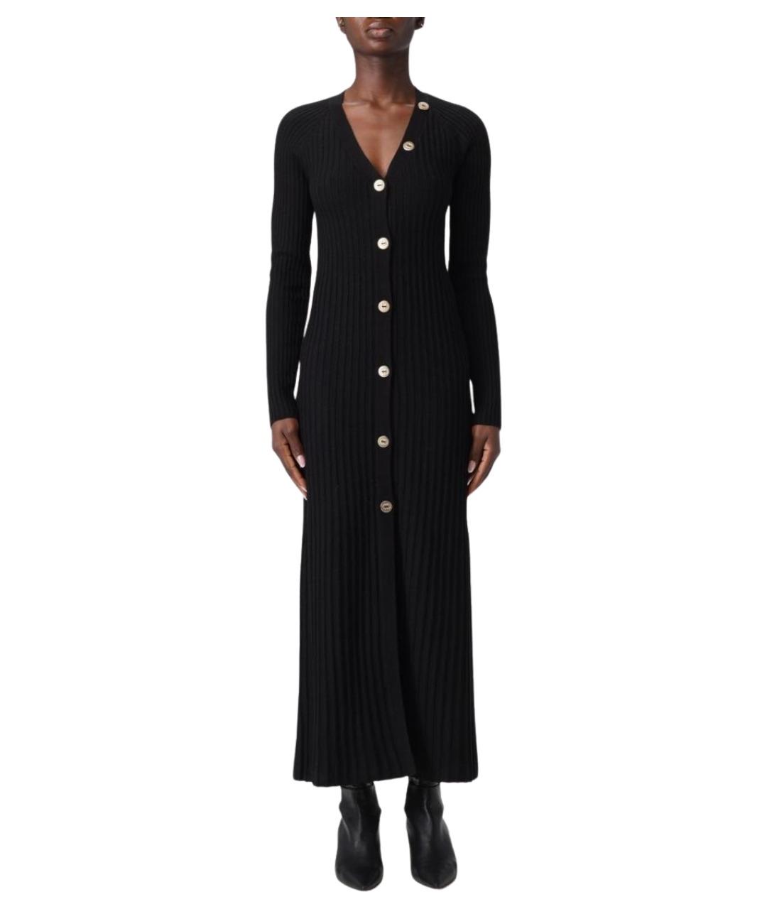 TWIN-SET Черное вискозное повседневное платье, фото 1