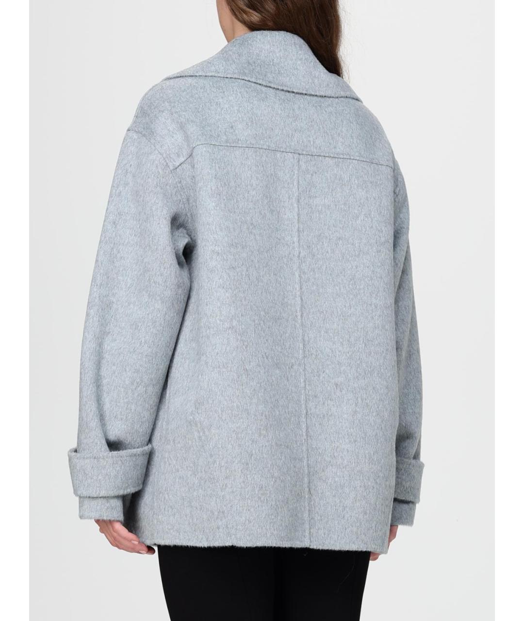 PATRIZIA PEPE Серое шерстяное пальто, фото 3
