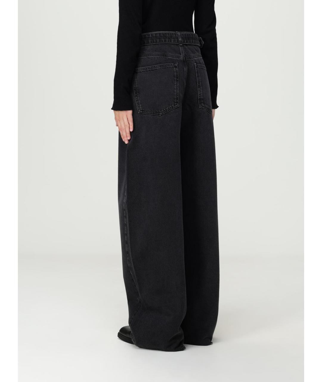 TWIN-SET Черные хлопковые джинсы клеш, фото 2