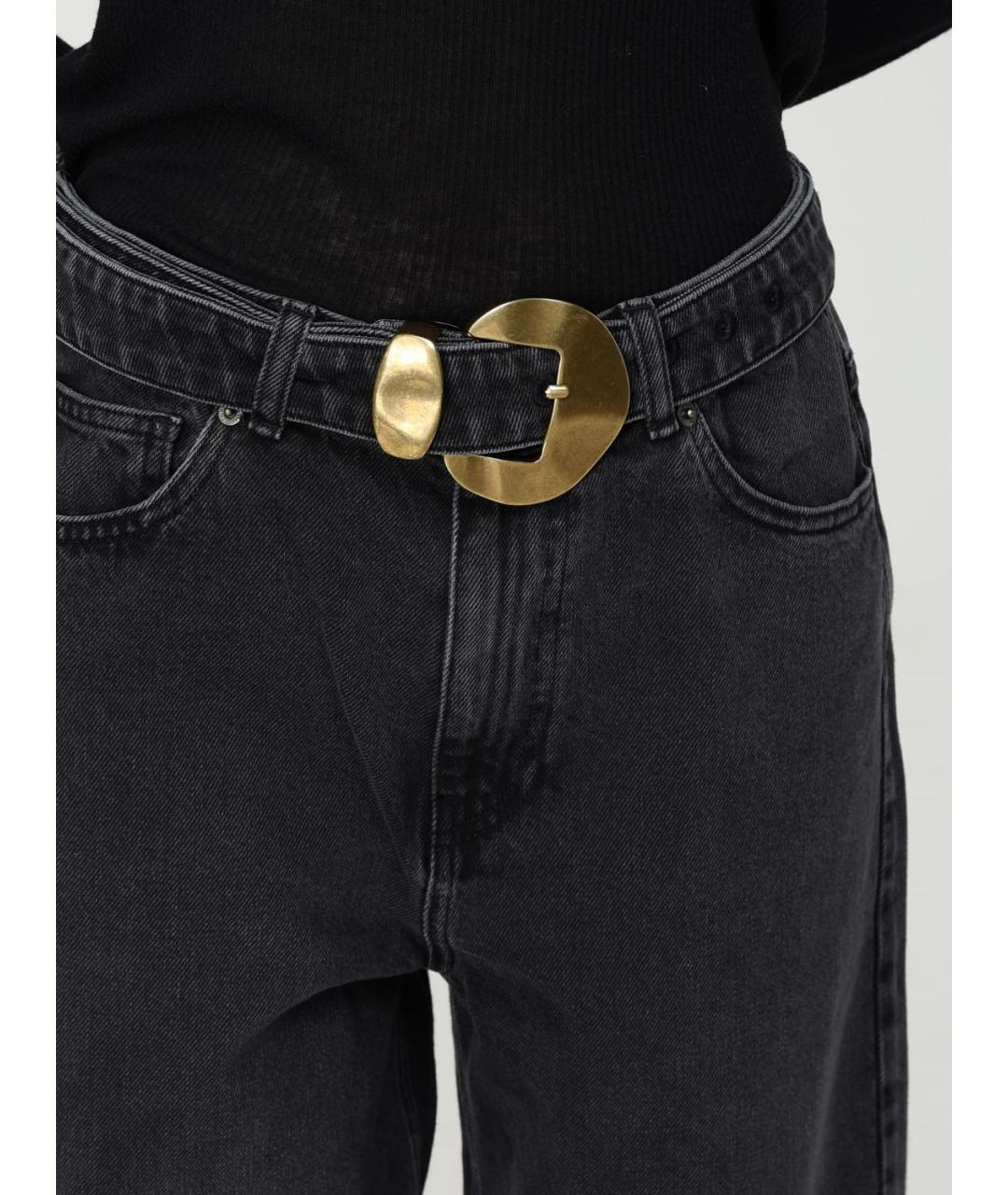 TWIN-SET Черные хлопковые джинсы клеш, фото 3