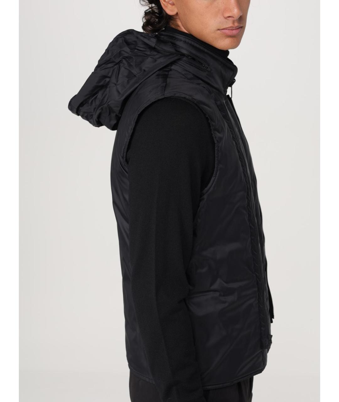 FAY Черный полиэстеровый тренч / плащ, фото 5