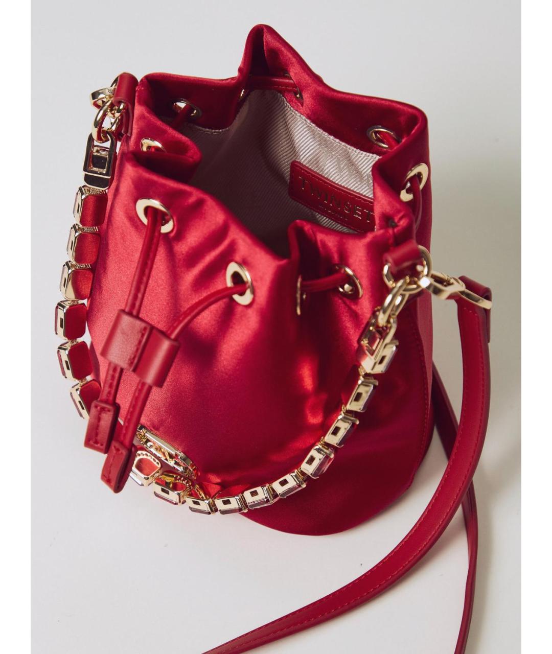 TWIN-SET Фуксия сумка через плечо из искусственной кожи, фото 4