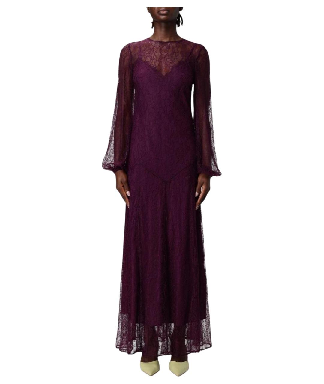 TWIN-SET Фиолетовое вискозное вечернее платье, фото 1