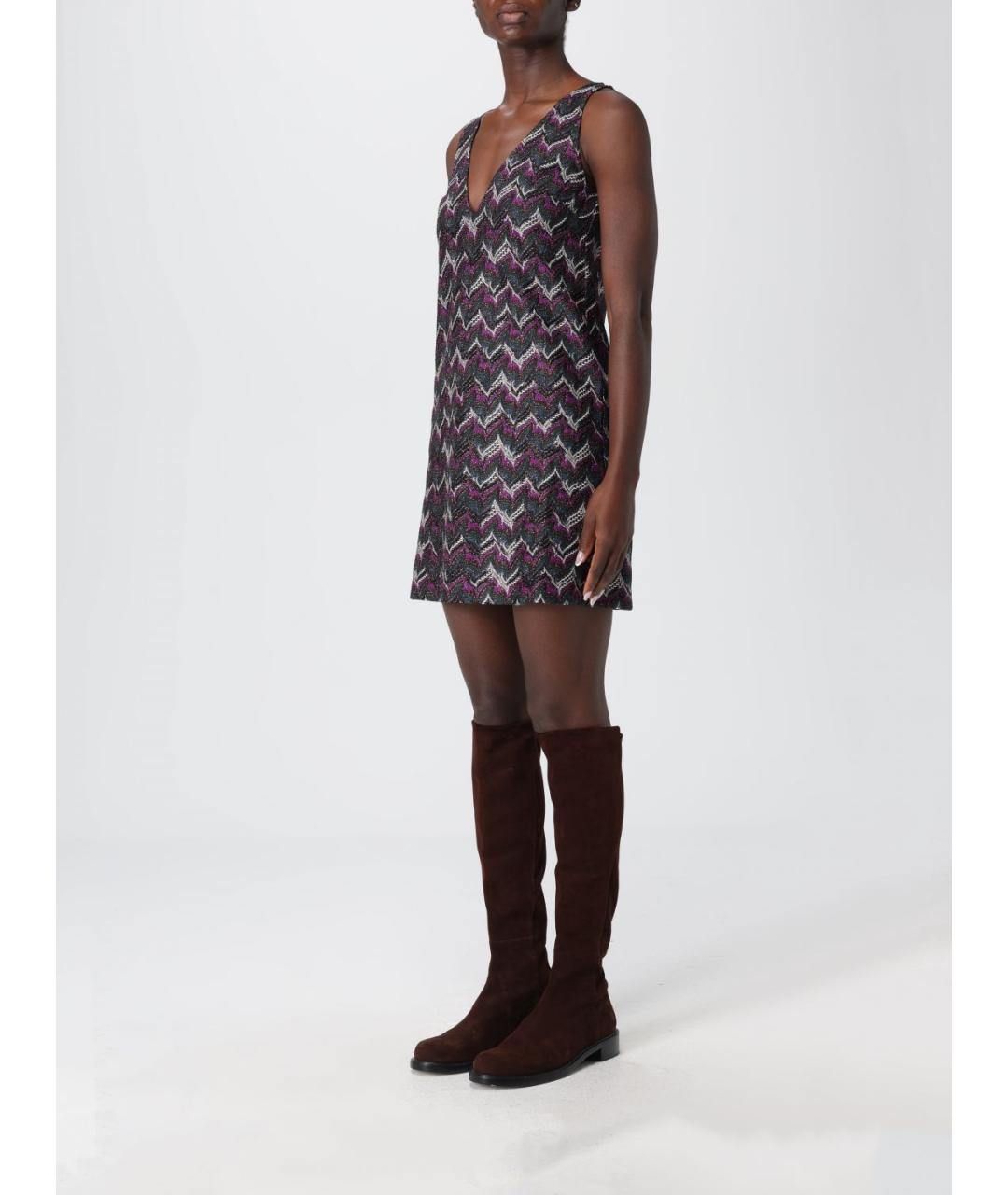 MISSONI Фиолетовое вискозное платье, фото 3