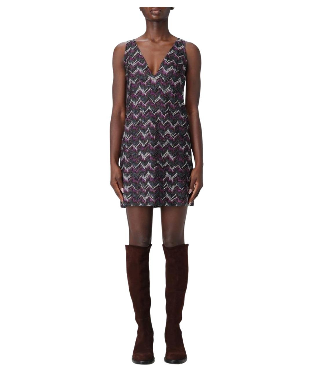 MISSONI Фиолетовое вискозное платье, фото 1