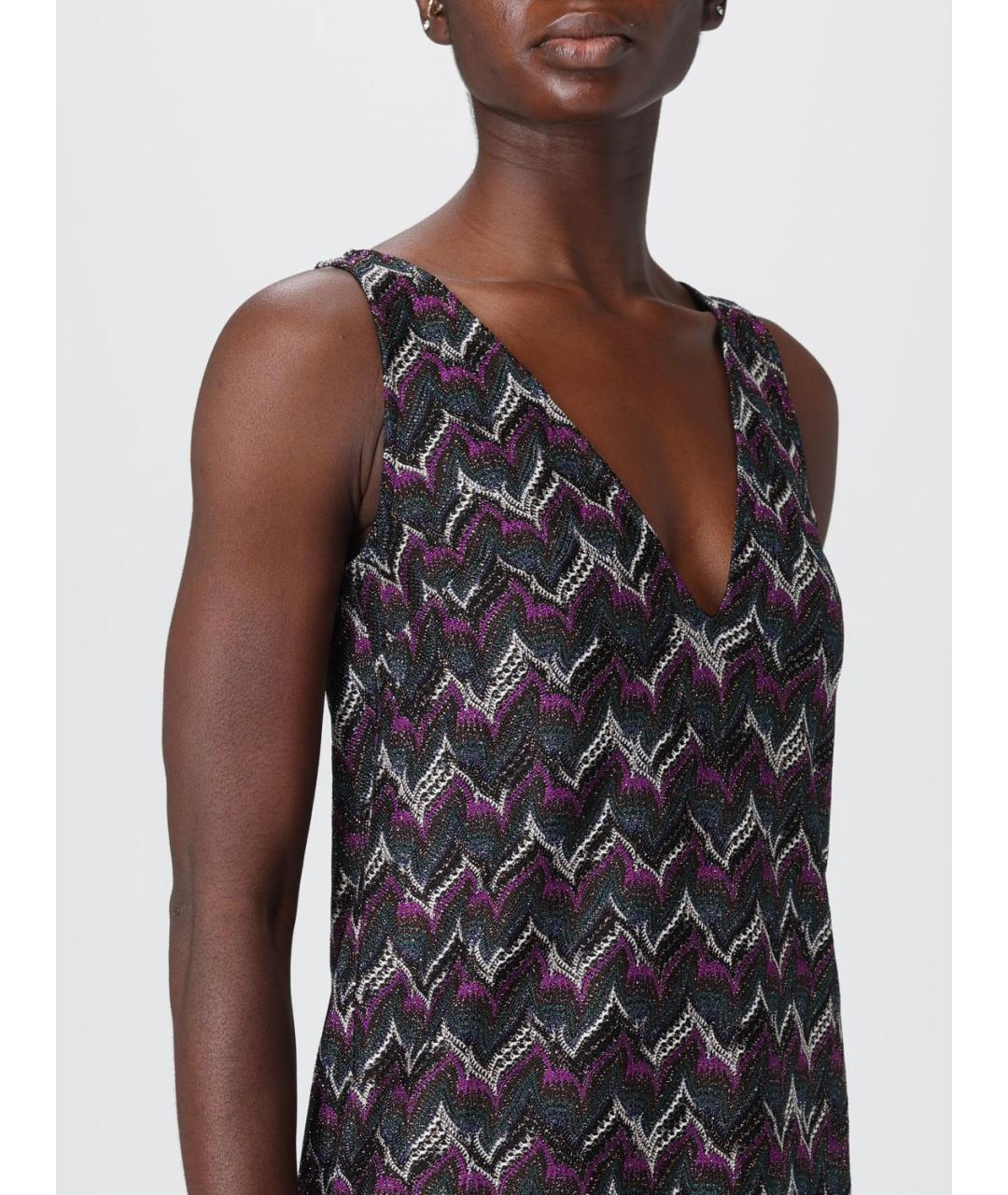 MISSONI Фиолетовое вискозное платье, фото 4