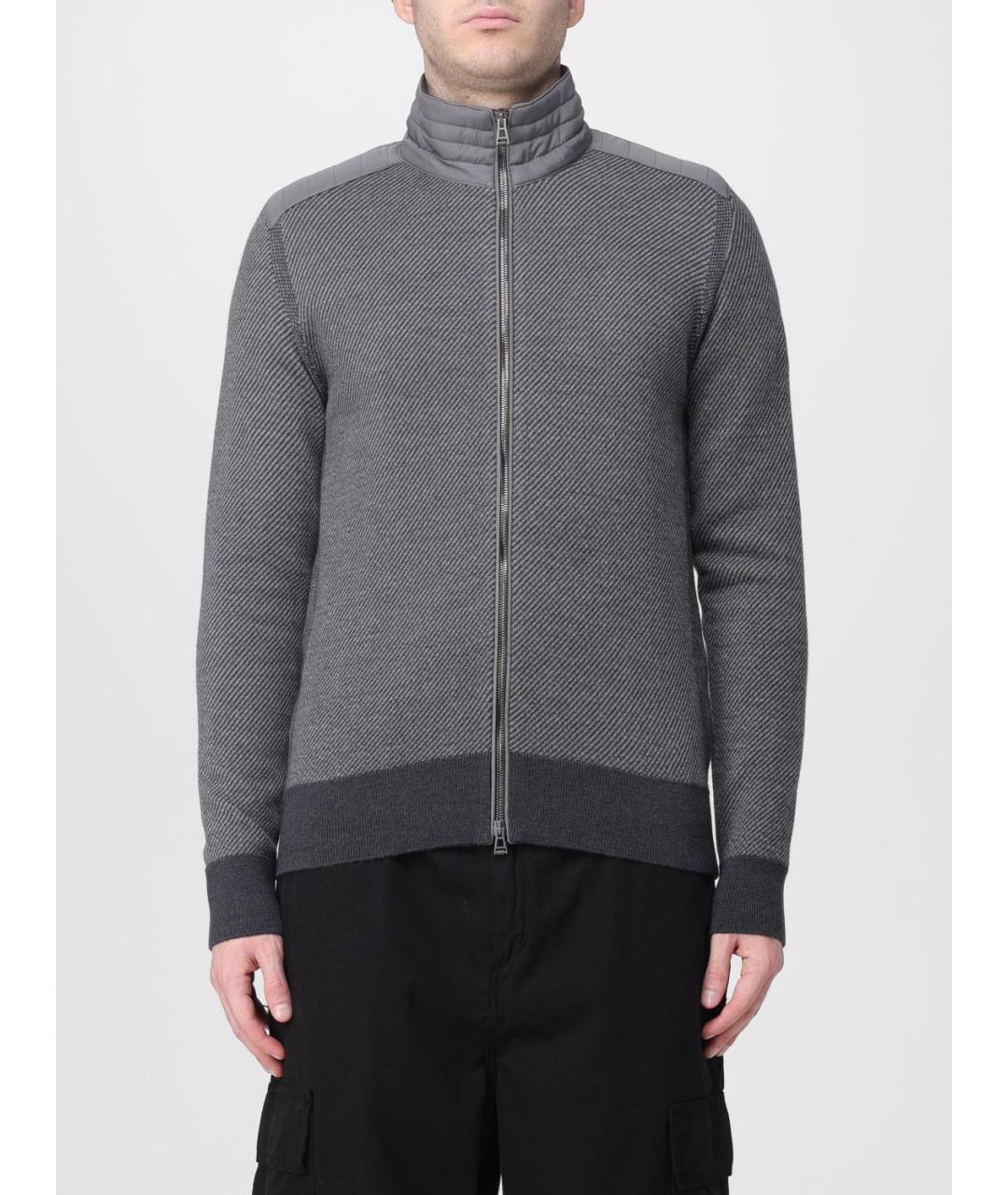 BELSTAFF Серый шерстяной кардиган, фото 5