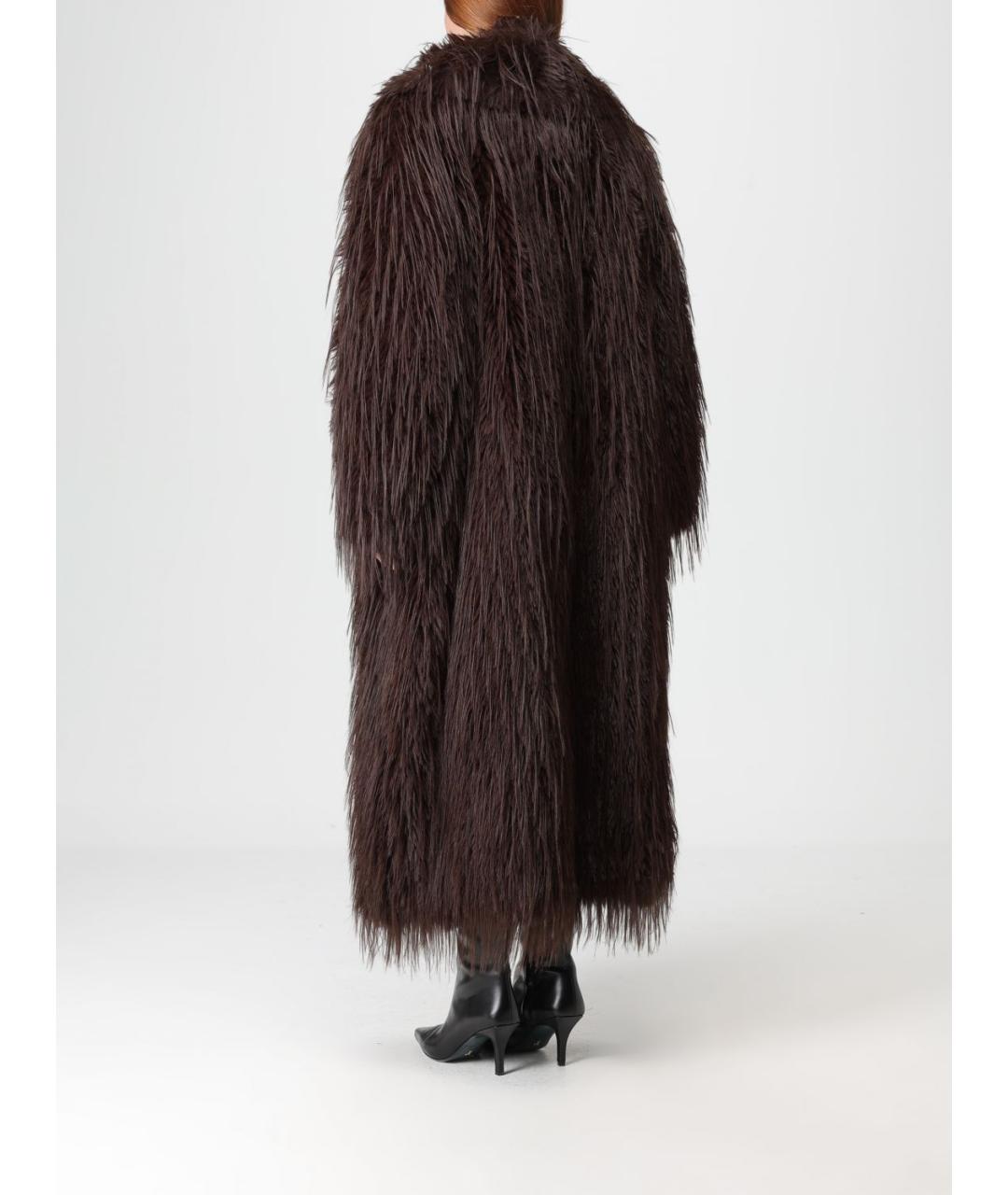 MEIMEIJ Коричневая полиэстеровая шуба, фото 2
