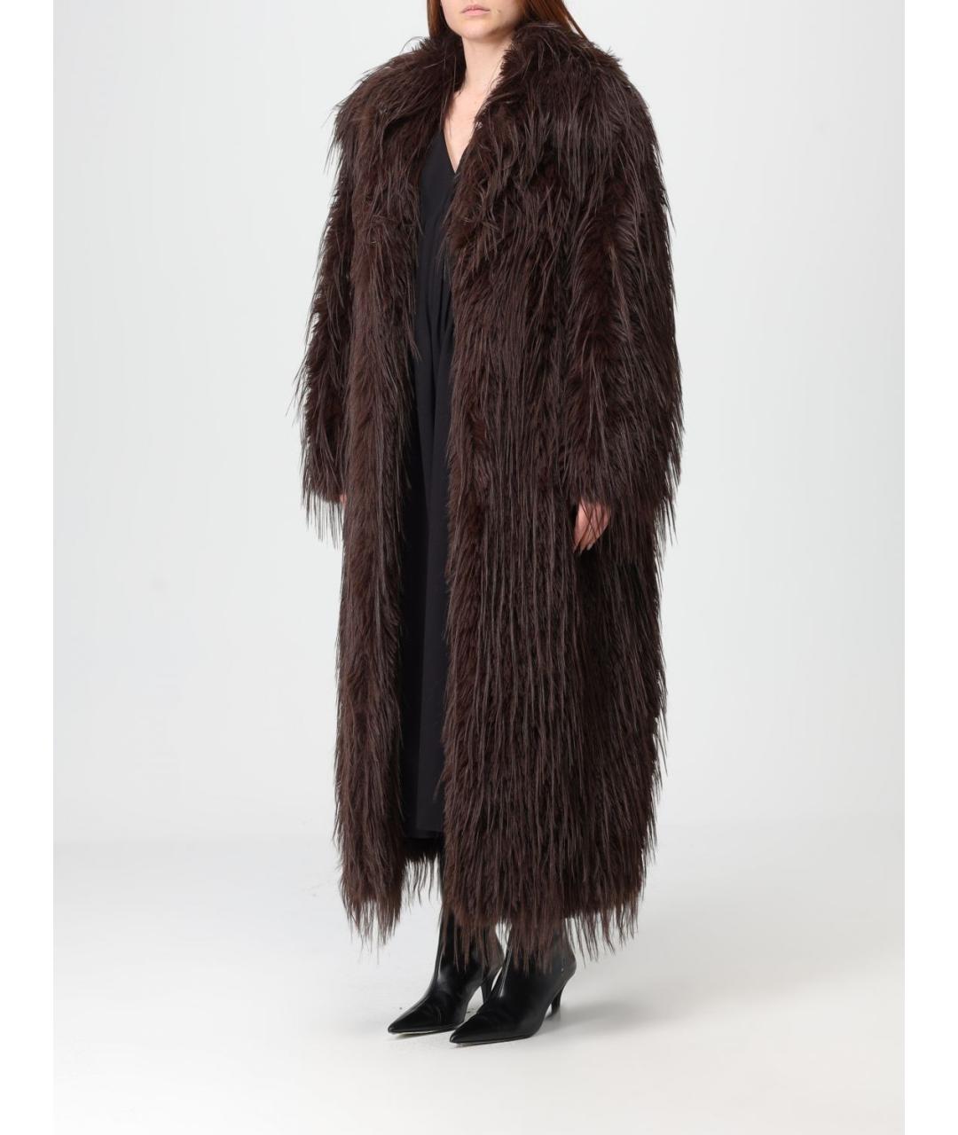 MEIMEIJ Коричневая полиэстеровая шуба, фото 3