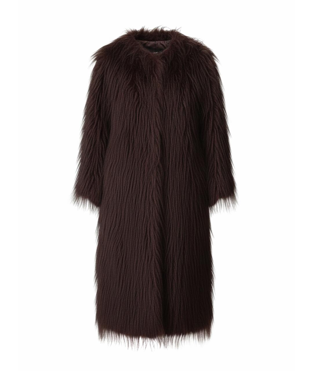 MEIMEIJ Коричневая полиэстеровая шуба, фото 1