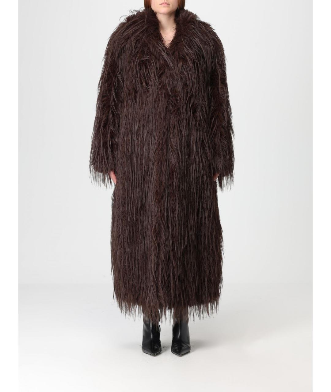 MEIMEIJ Коричневая полиэстеровая шуба, фото 5