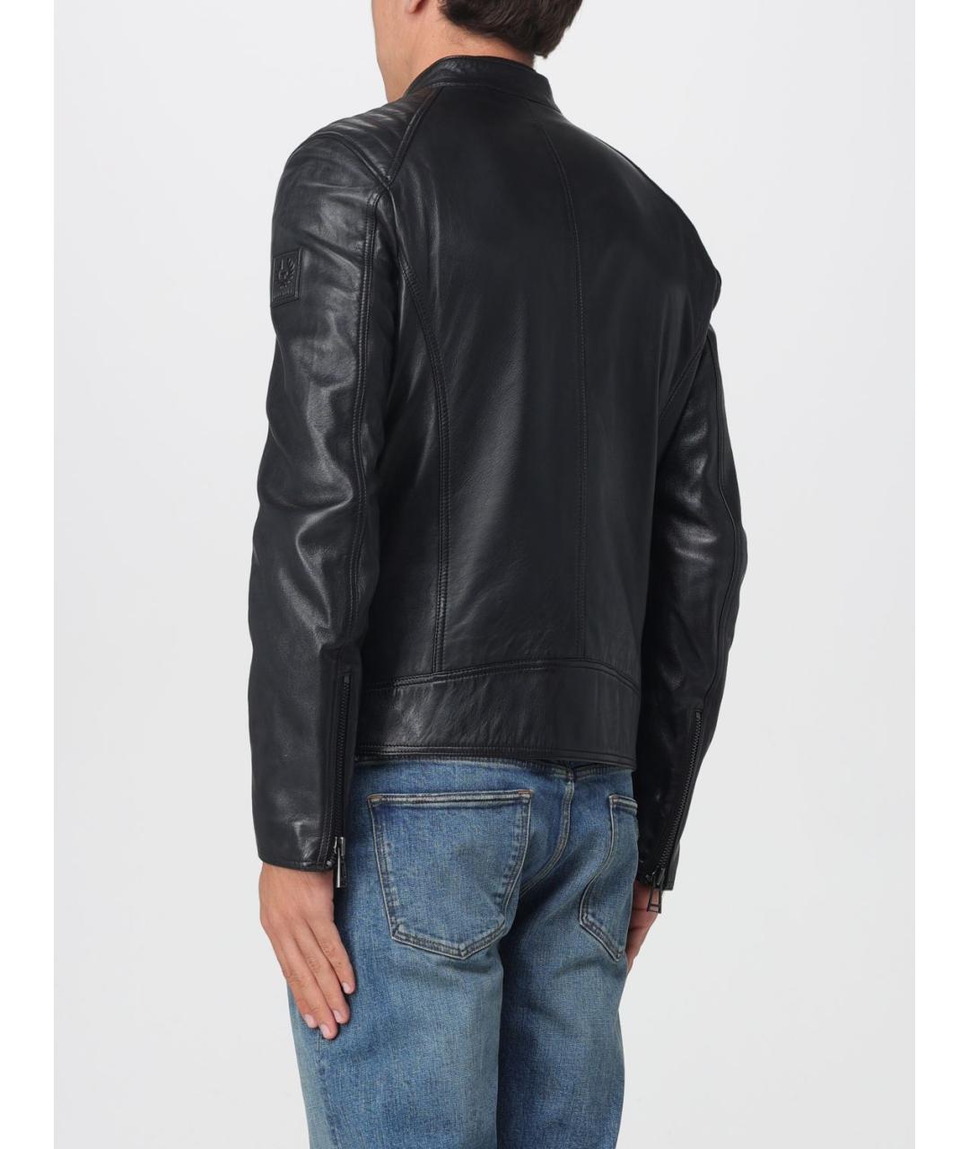 BELSTAFF Черная кожаная куртка, фото 3