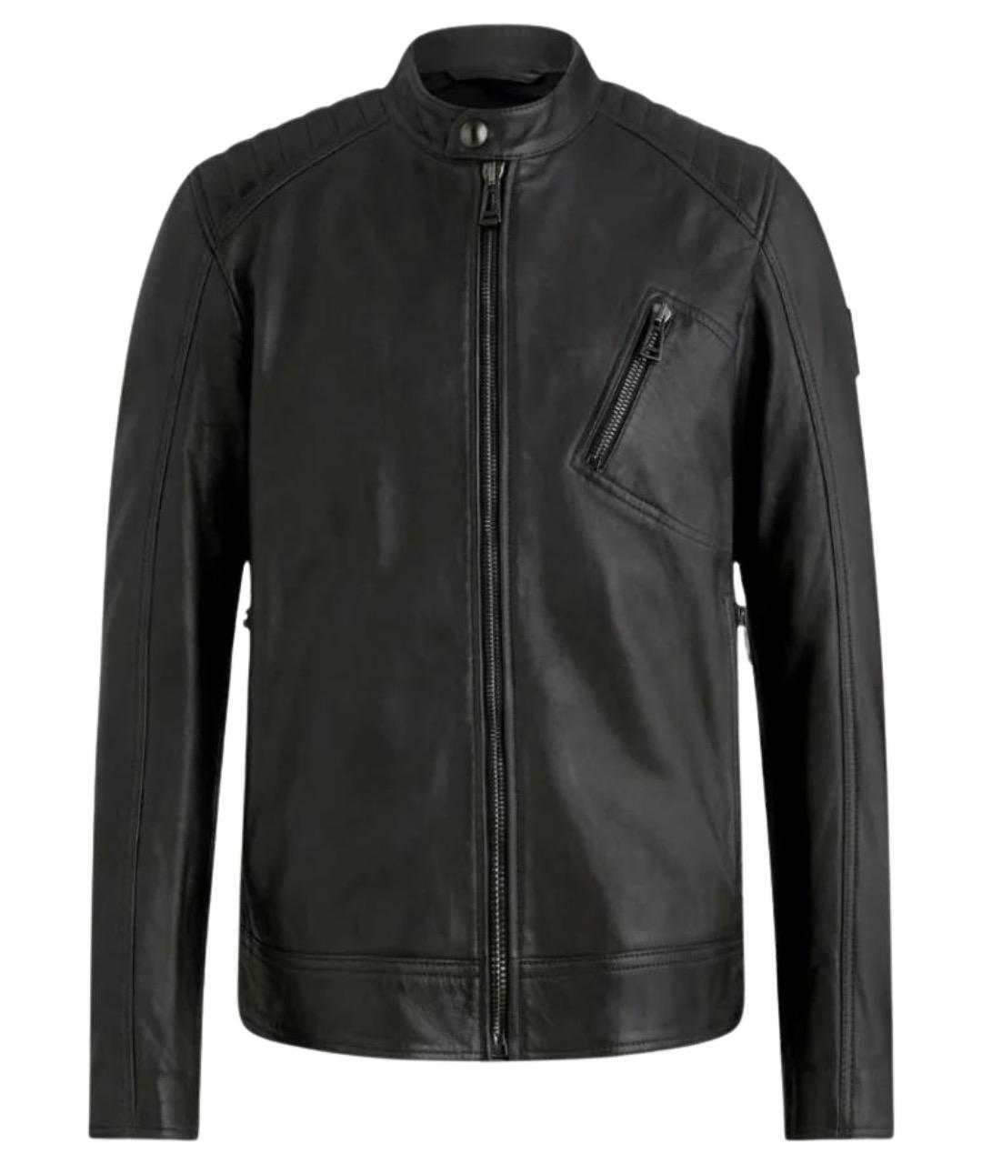 BELSTAFF Черная кожаная куртка, фото 1
