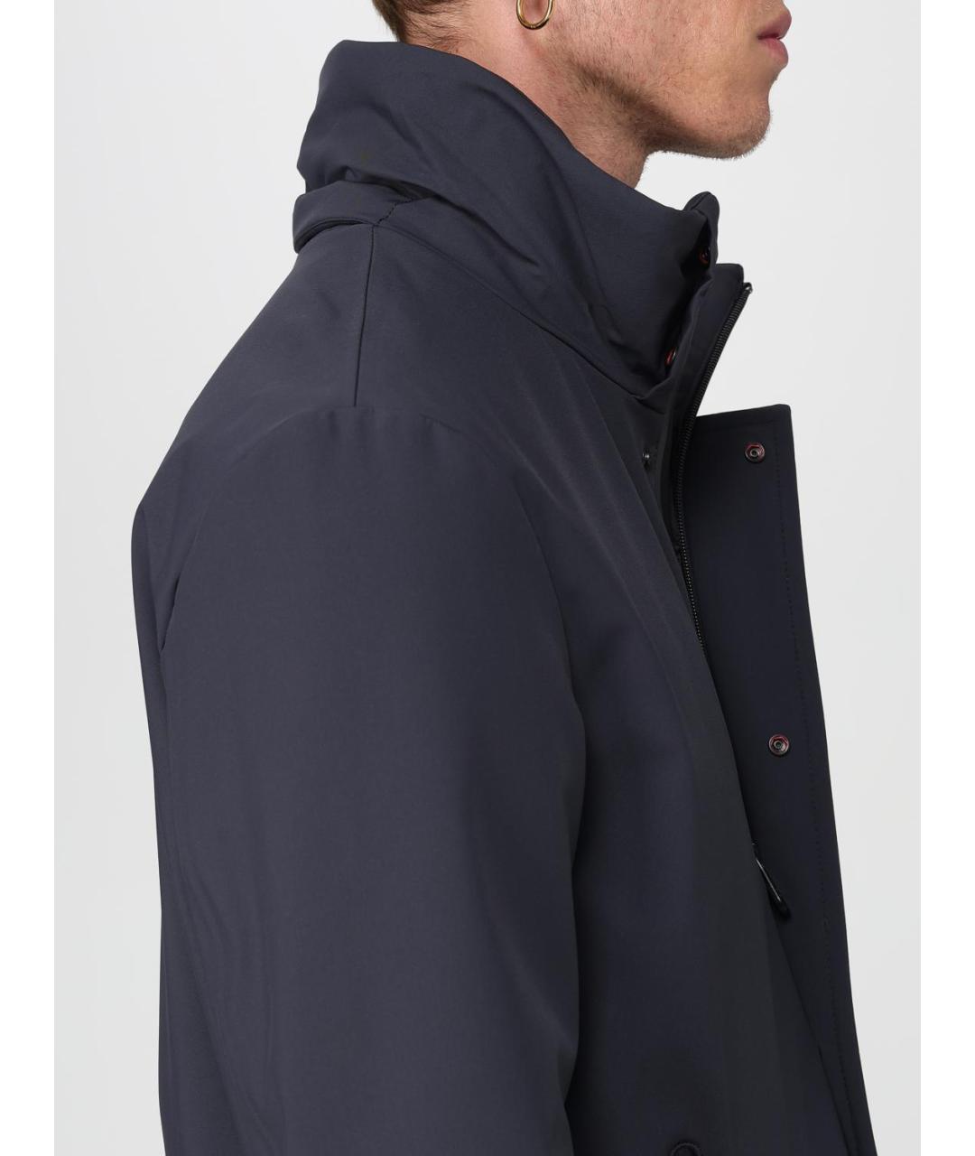 PEUTEREY Синяя полиамидовая куртка, фото 4