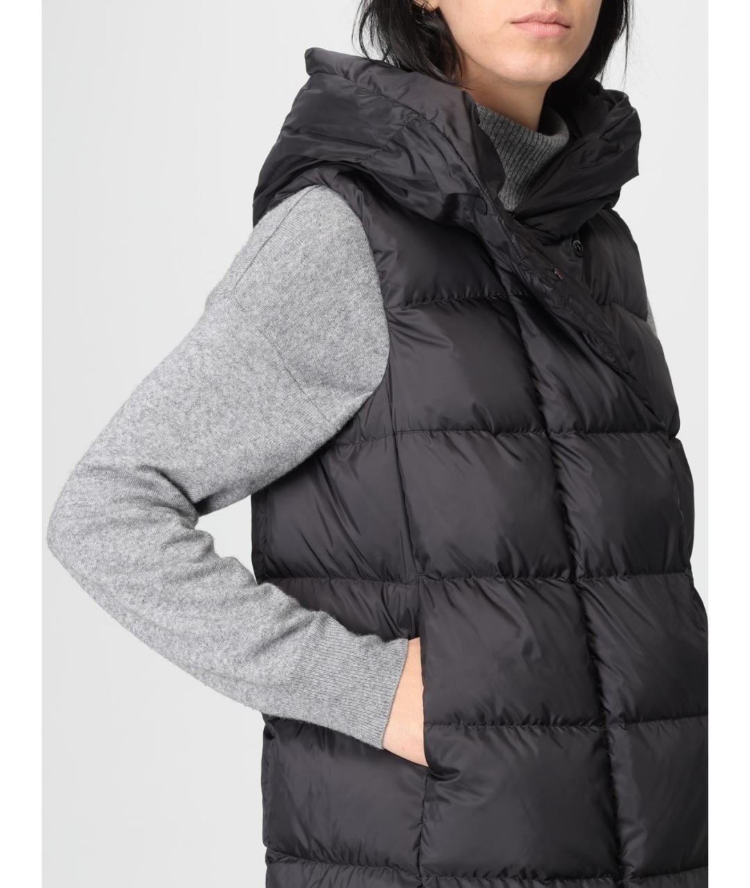 PEUTEREY Черный полиэстеровый жилет, фото 4