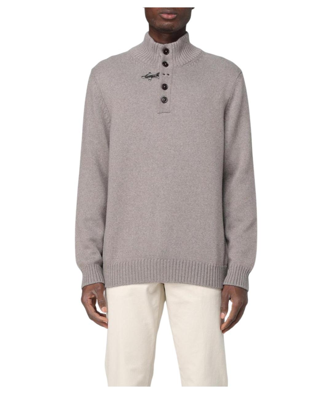 FAY Серый шерстяной джемпер / свитер, фото 1