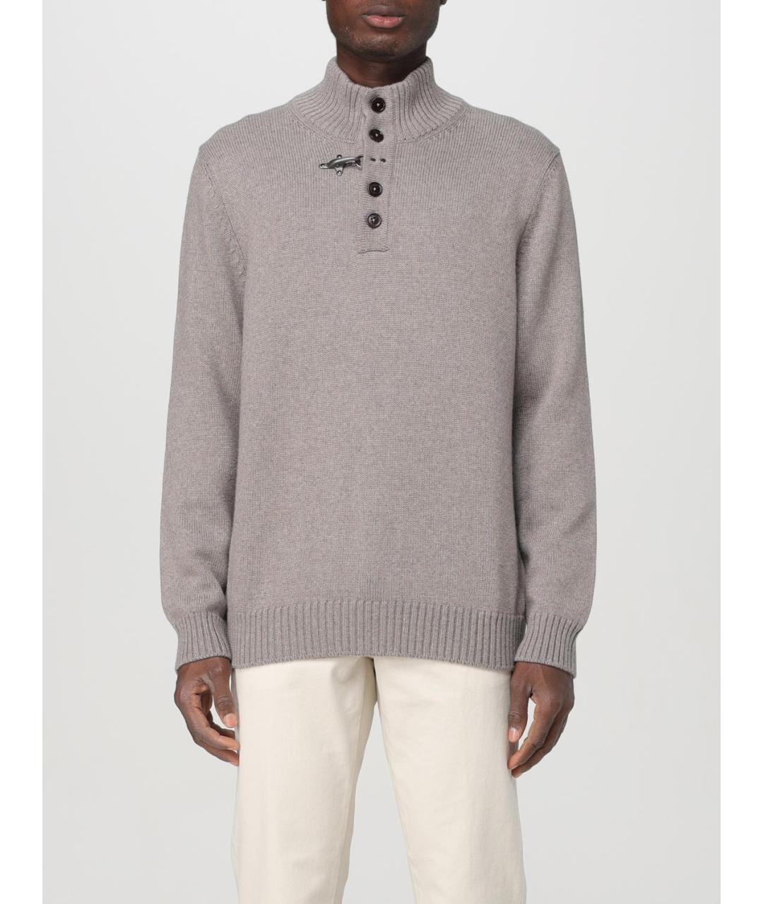FAY Серый шерстяной джемпер / свитер, фото 4