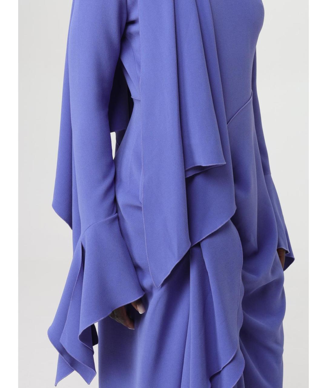 SOLACE LONDON Фиолетовое полиэстеровое вечернее платье, фото 4