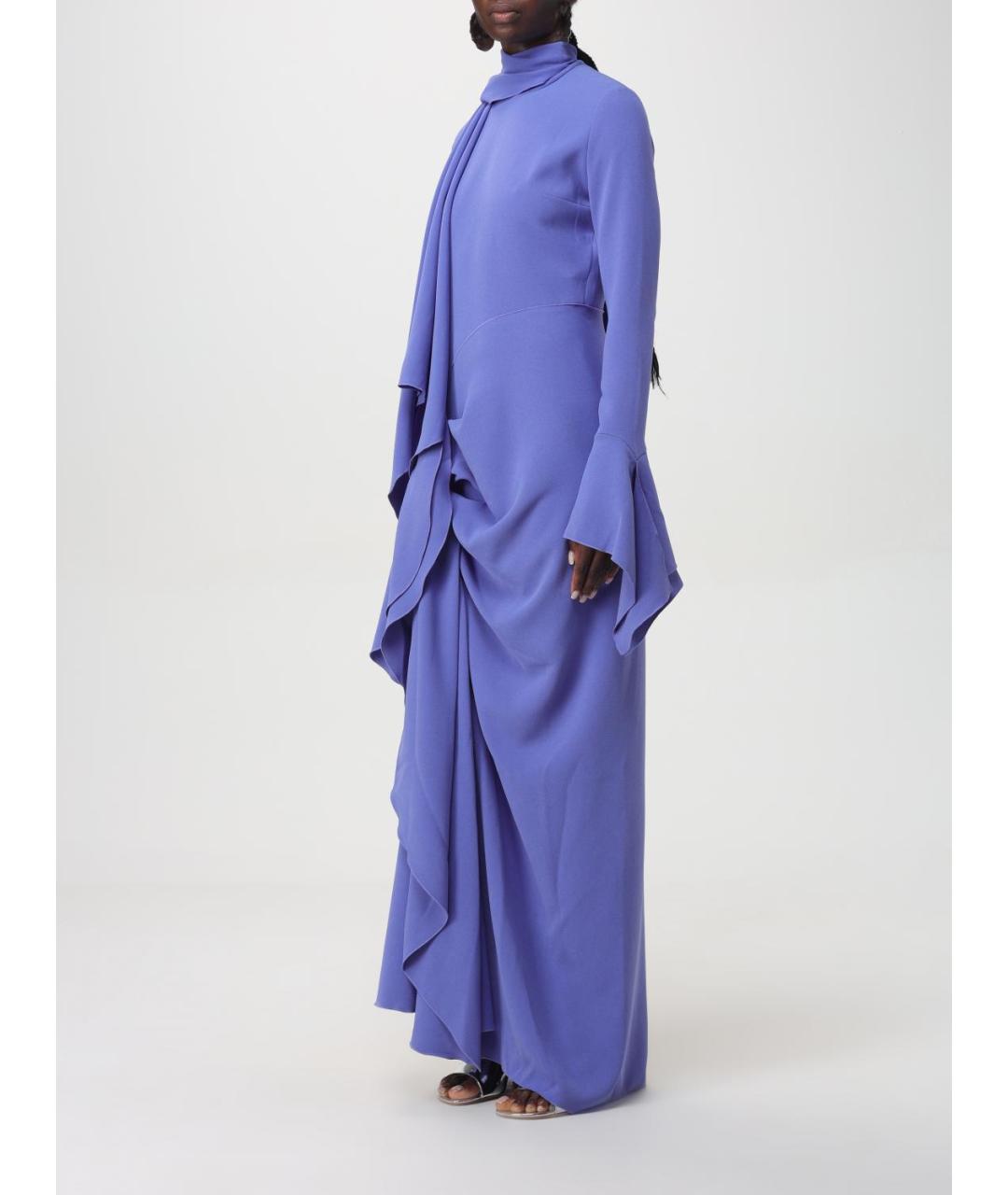 SOLACE LONDON Фиолетовое полиэстеровое вечернее платье, фото 3