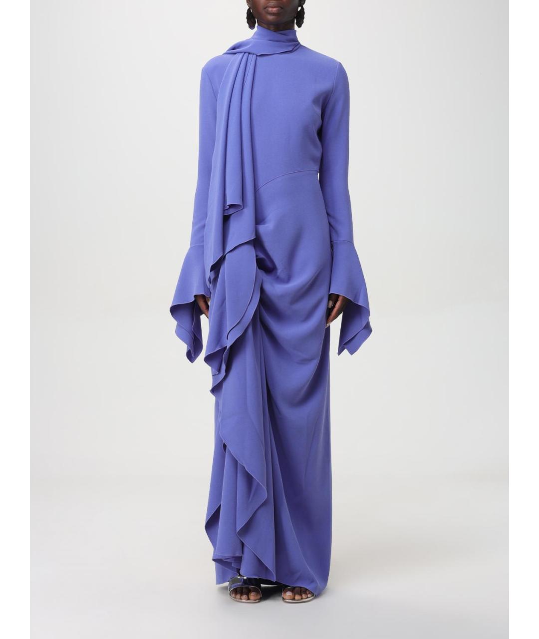 SOLACE LONDON Фиолетовое полиэстеровое вечернее платье, фото 5