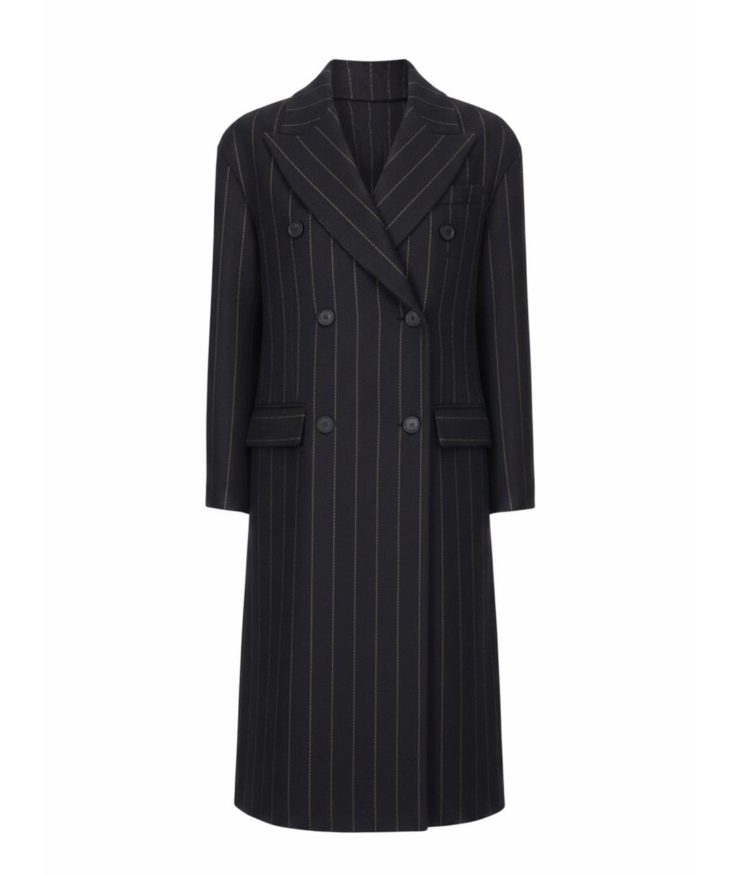 MAR DE MARGARITAS Черное шерстяное пальто, фото 1