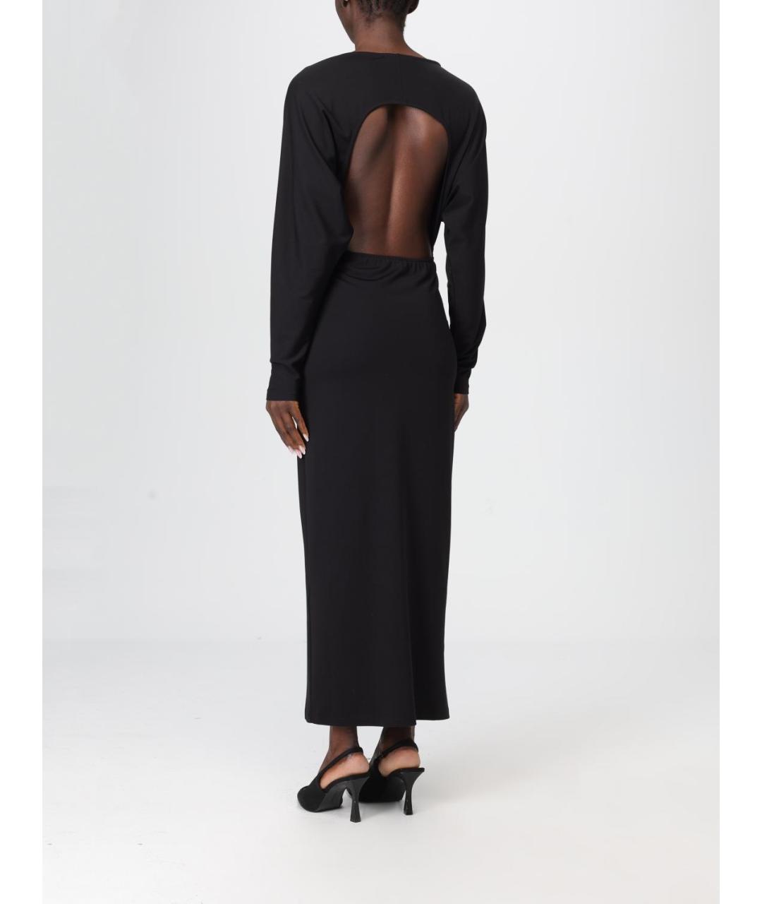 MAR DE MARGARITAS Черное вискозное повседневное платье, фото 2