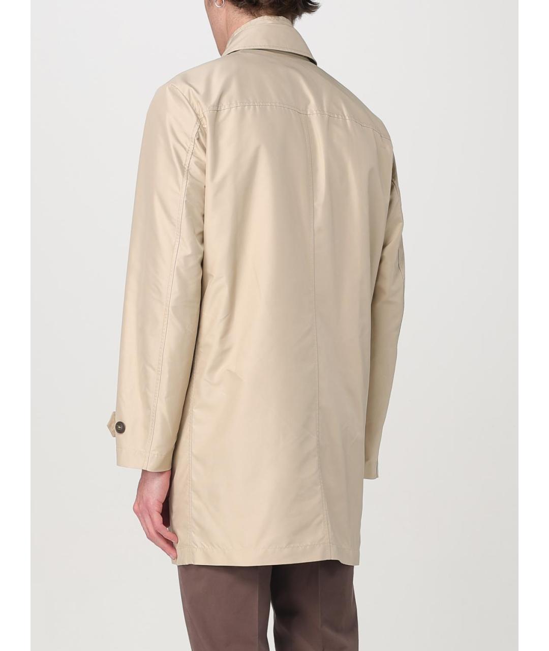 FAY Бежевый полиэстеровый тренч / плащ, фото 2