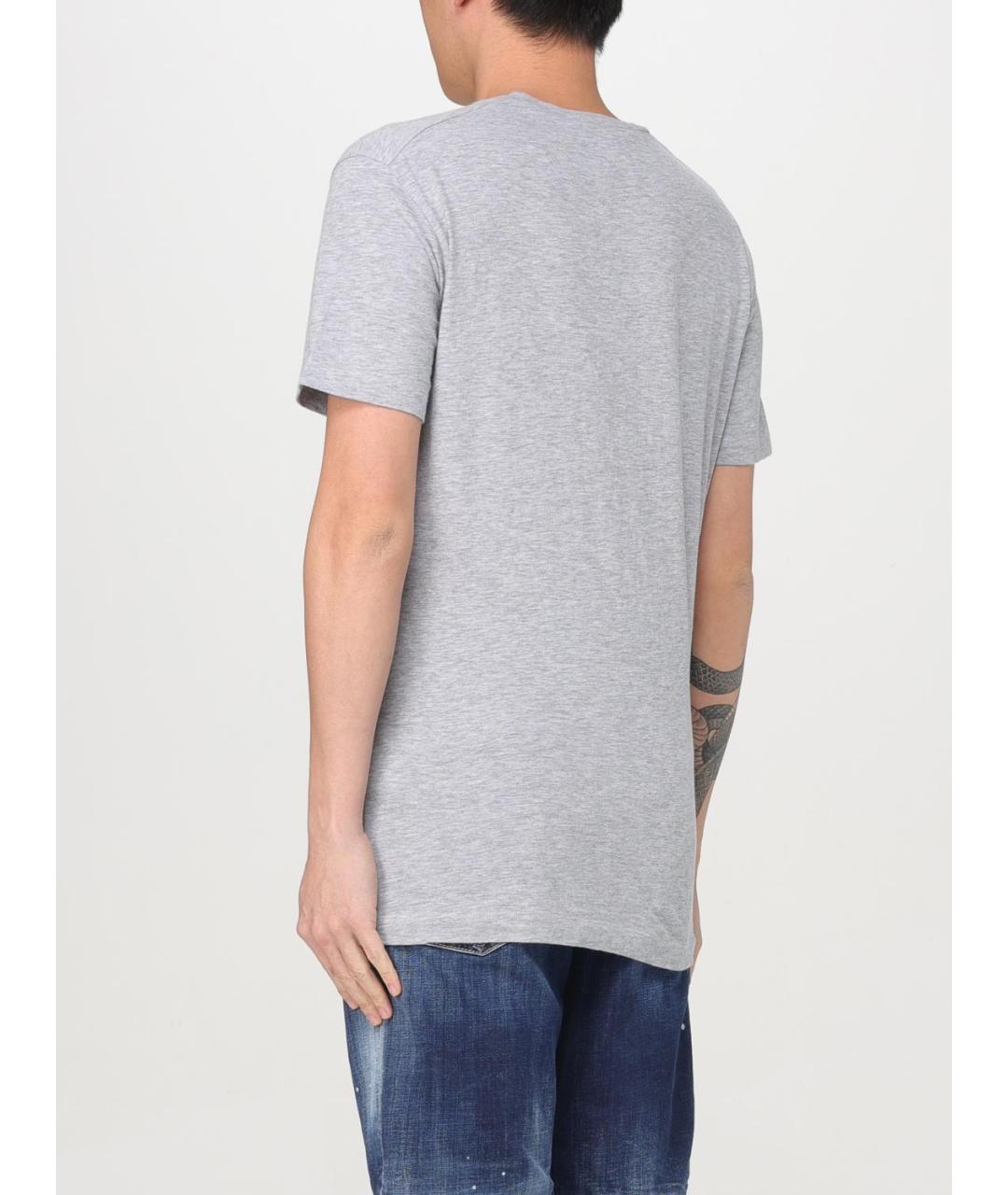 DSQUARED2 Серая хлопковая футболка, фото 3