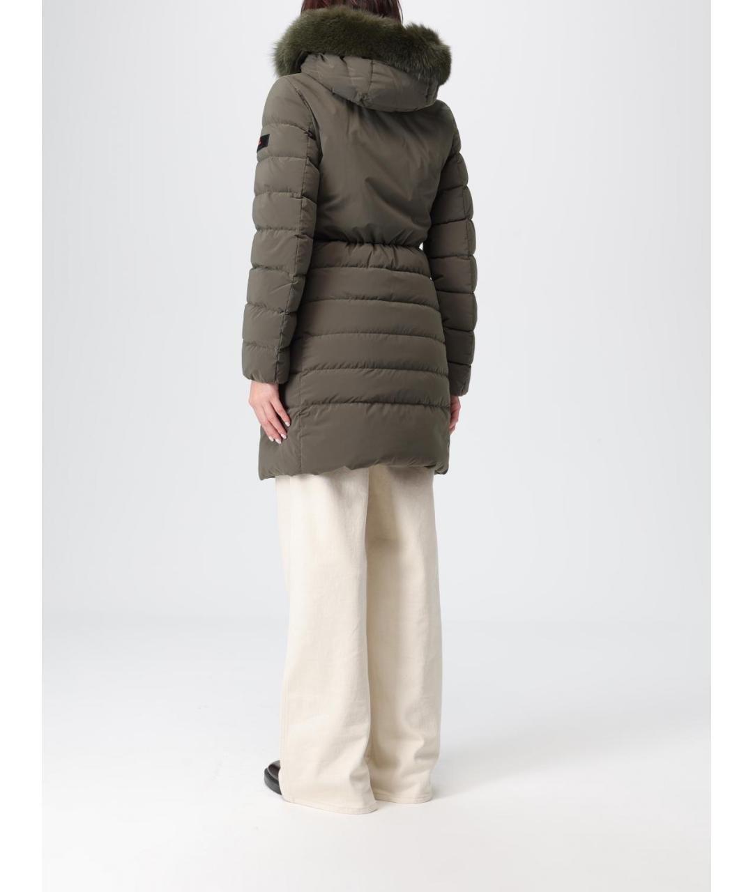 PEUTEREY Зеленый полиамидовый пуховик, фото 3