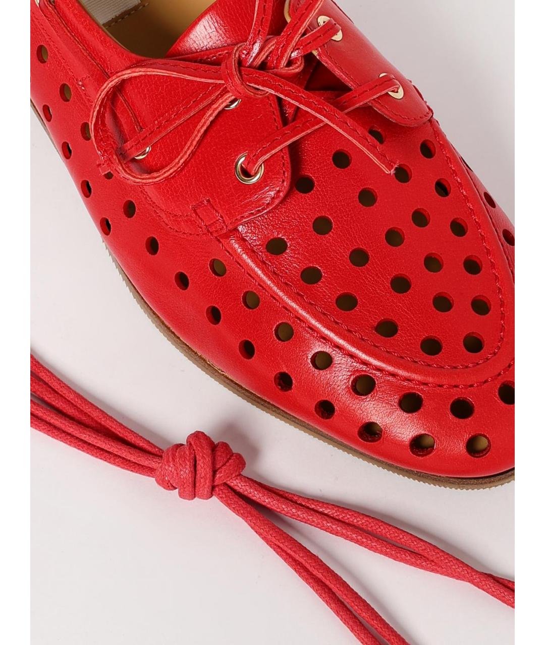 BALLY Красные кожаные лоферы, фото 4
