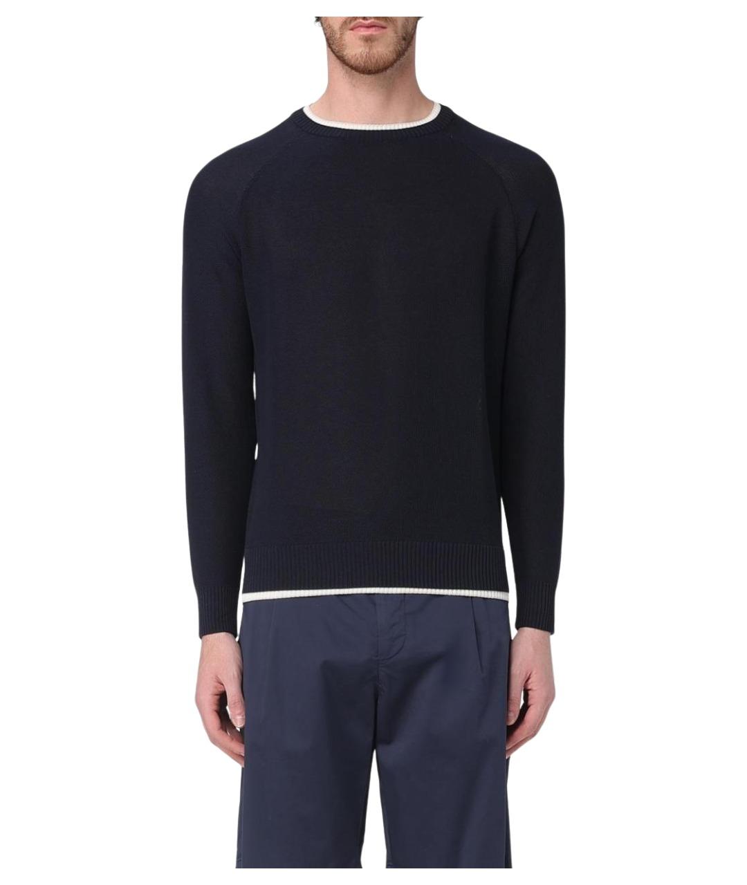 ELEVENTY Синий хлопковый джемпер / свитер, фото 1