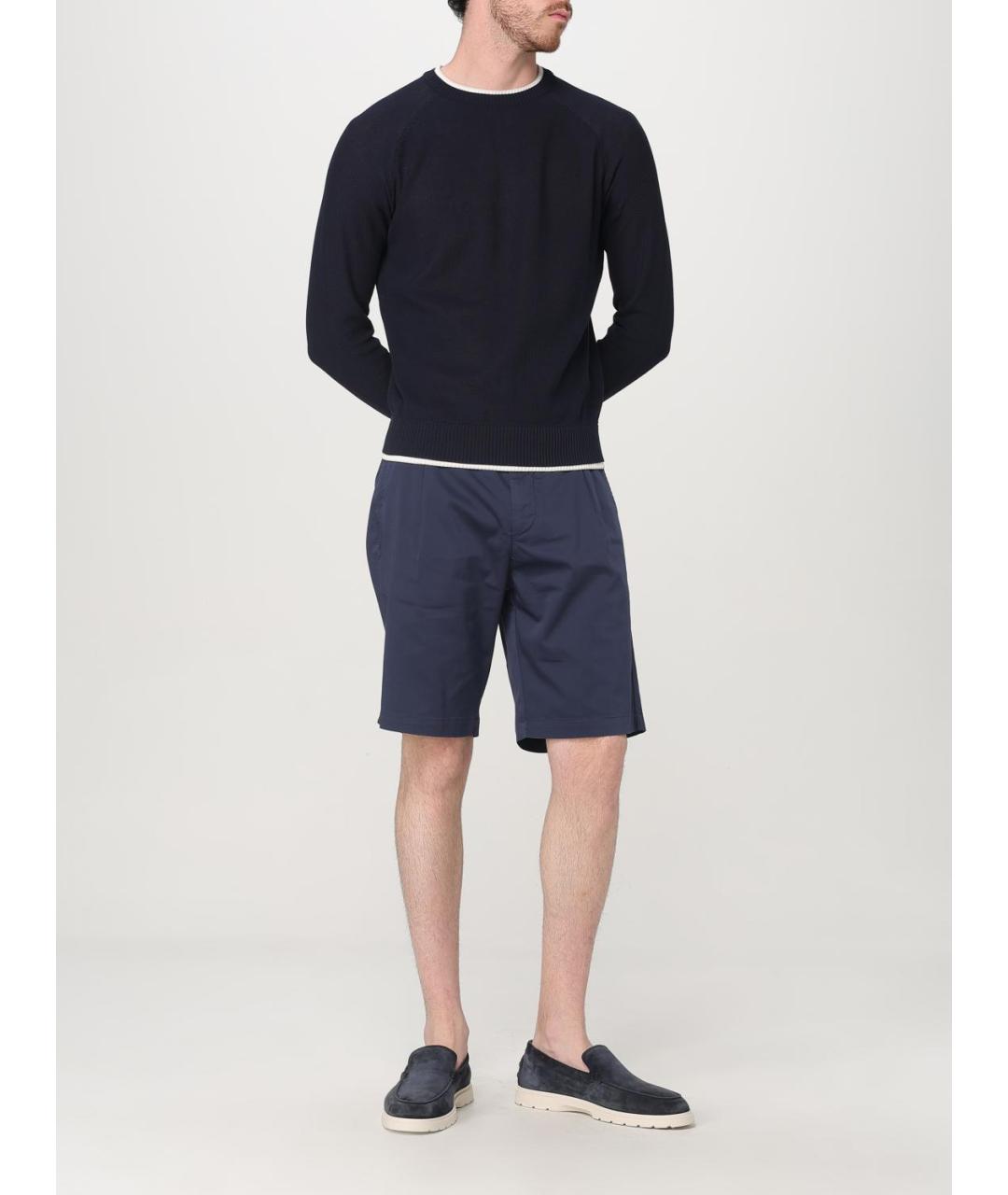 ELEVENTY Синий хлопковый джемпер / свитер, фото 2